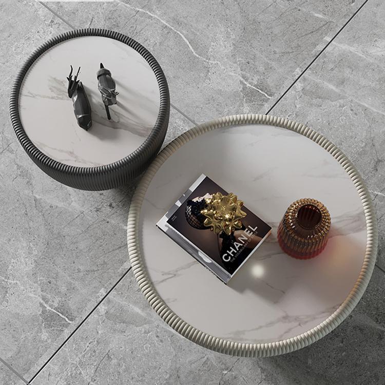 Light Luxury Round Tea Table Modern Simple Small House