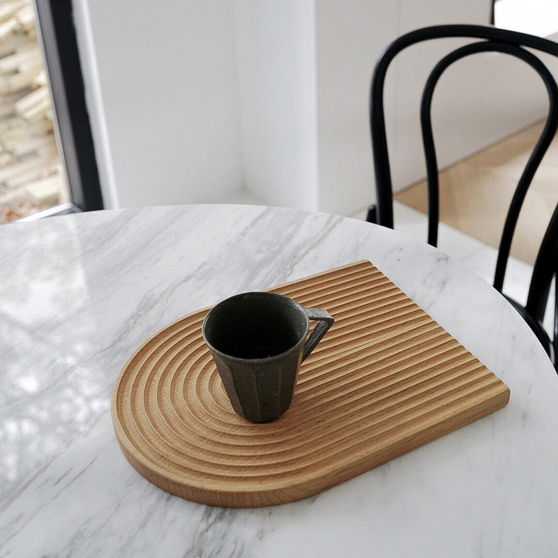 Geometric wooden tray