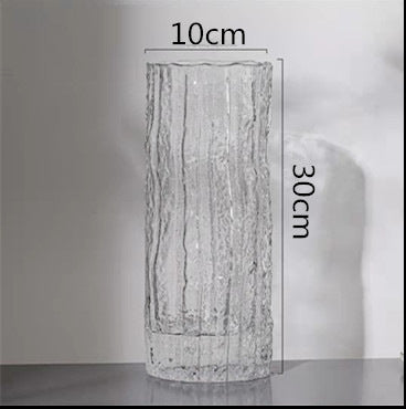 Nordic Light Luxury Simple Transparent Glass Vase Living Room Table Decorations Ornaments