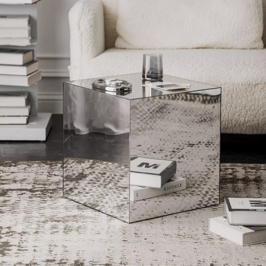 Simple Mirror Acrylic Cube Coffee Table Bedside Table Decoration Ornaments