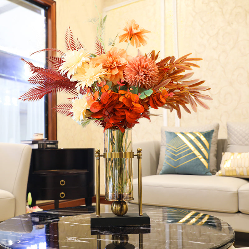 Modern Light Luxury Style Marble Vase Decoration Living Room Flower Arrangement