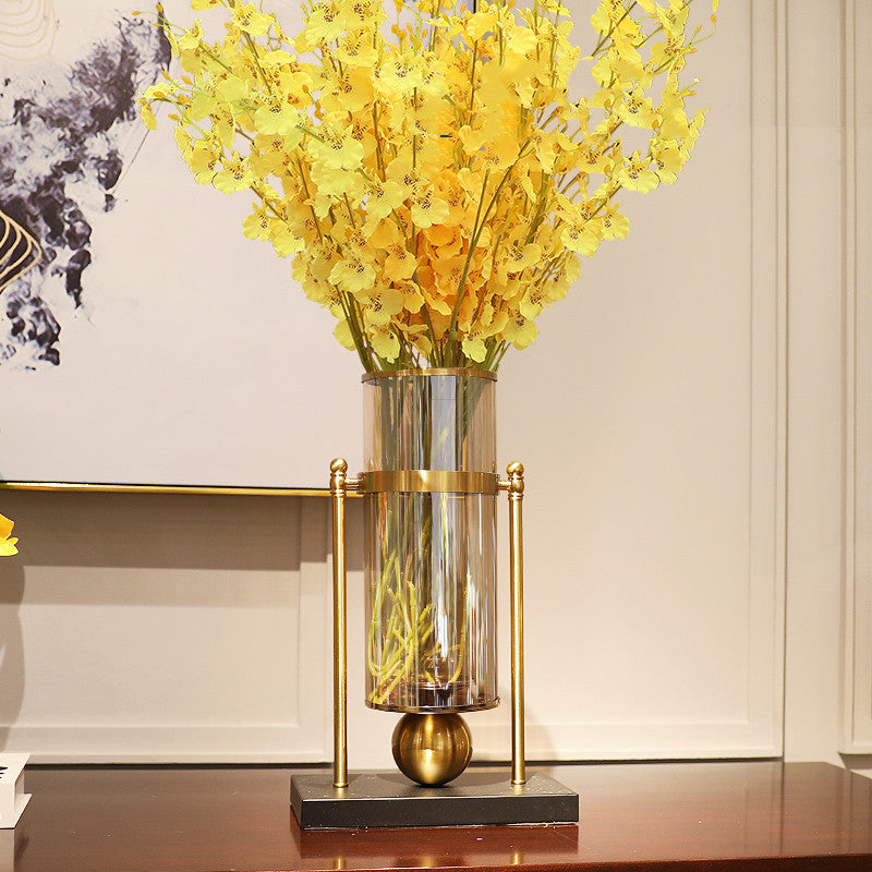 Modern Light Luxury Style Marble Vase Decoration Living Room Flower Arrangement