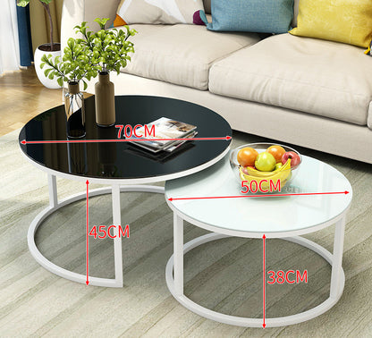 Simple Home Balcony Round Coffee Table