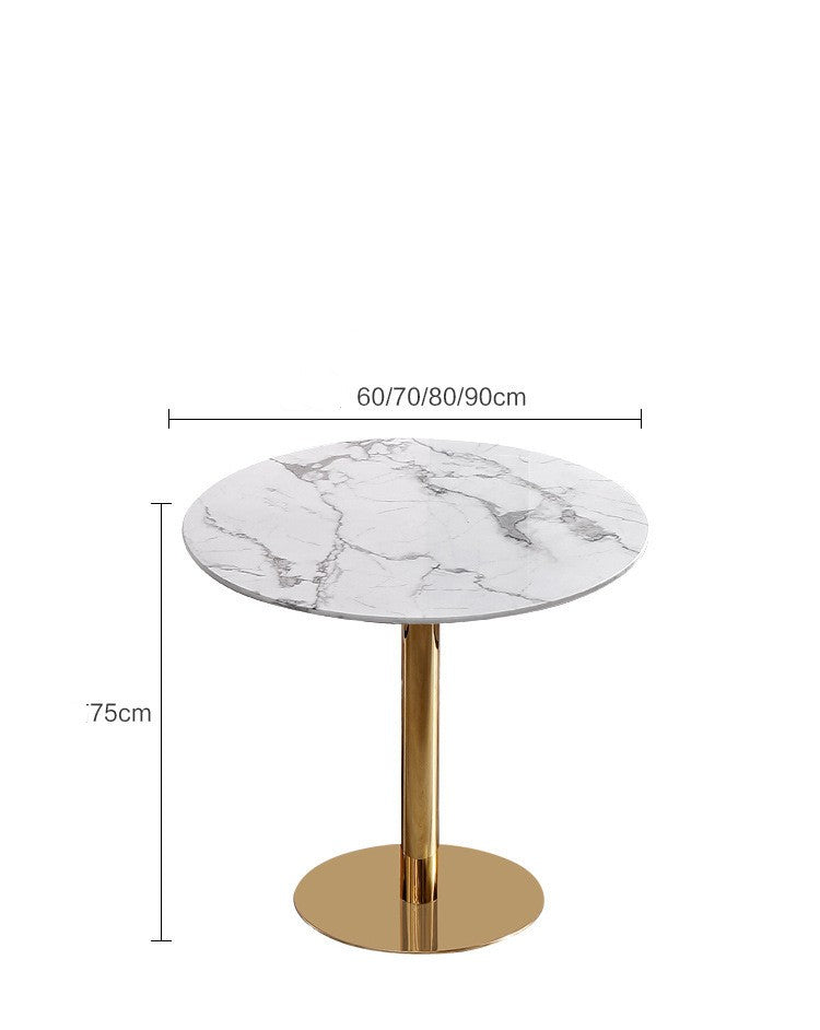 Chair Marble Small Round Table Table And Chair Iron Art